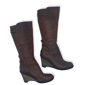 Timberland wedge riding boots